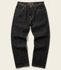 Phantom Liberty Statue Graphic Wide Leg Jeans in Dark Black Wash