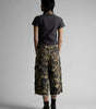Riot Patchwork Camo Cargo Shorts with Distressed Fray Hem