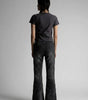 Riot Patchwork Flare Cargo Denim Jeans in Washed Black
