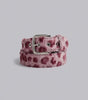 Fuzzy Cheetah Print Plush Belt in Pink