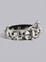 Fuzzy Cheetah Print Plush Belt in Pink