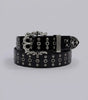 Riot Gothic Rivet Skull Buckle Belt in Black