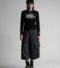 "Never Forget" Script Print Long Sleeve Tee in Black
