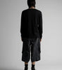 "Never Forget" Script Print Long Sleeve Tee in Black