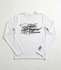 "Never Forget" Script Print Long Sleeve Tee in Black