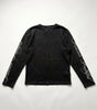"Forever Faithful" Script Sleeve Long Sleeve Tee in Black