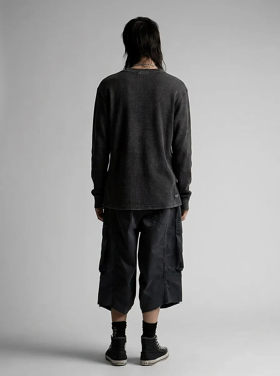 "Forever Faithful" Script Sleeve Long Sleeve Tee in Black
