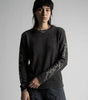 "Forever Faithful" Script Sleeve Long Sleeve Tee in Black