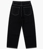 Riot Gold Number Graphic Oversized Denim Jeans in Black