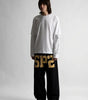 Riot Gold Number Graphic Oversized Denim Jeans in Black