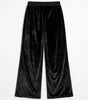 Riot Rhinestone Star Velvet Flare Trousers in Black