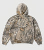 Riot Retro Camo Zip-Up Oversized Hoodie in Forest Camo