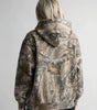 Riot Retro Camo Zip-Up Oversized Hoodie in Forest Camo