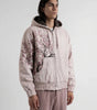 Cherry Blossom Zip-Up Oversized Hoodie in Cream