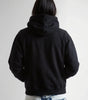 Riot Washed Gothic Graphic Zip-Up Hoodie in Black
