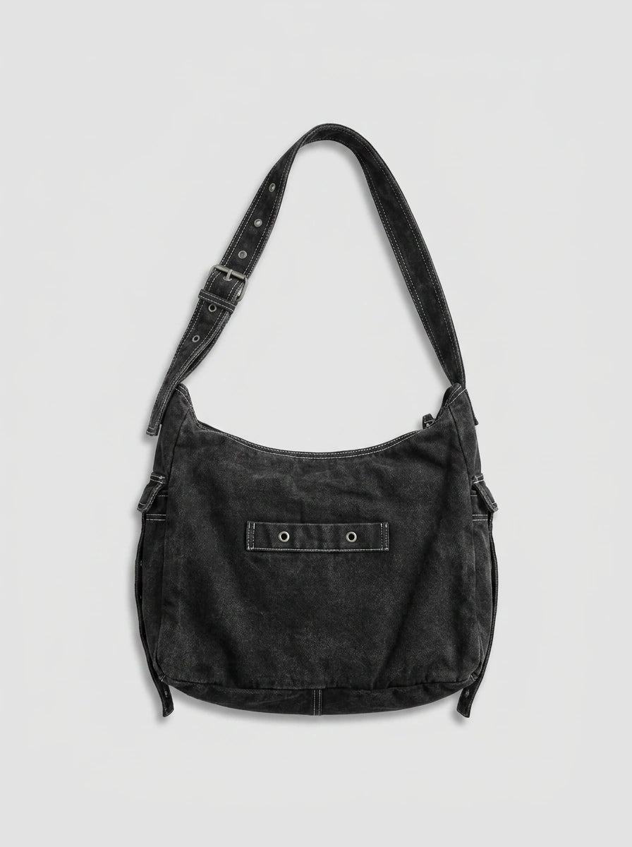 Y2K Crossbody Bag Stud Denim Washed Black Gothic — Riot Washed Denim