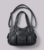 Riot Multi-Pocket Motorcycle Shoulder Bag in Black