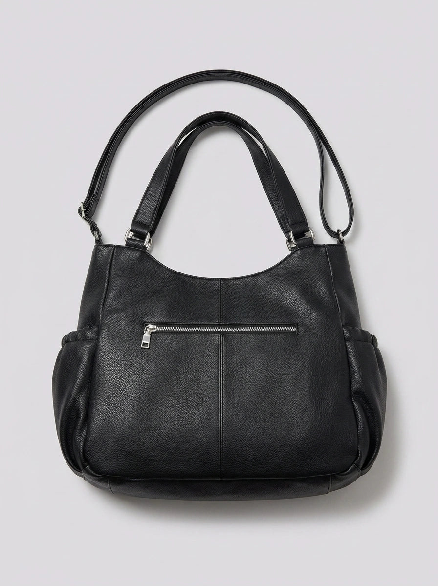 Riot Multi-Pocket Motorcycle Shoulder Bag in Black