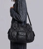 Riot Multi-Pocket Motorcycle Shoulder Bag in Black
