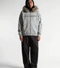 Riot Cross Rosary Print Faux Fur Hood Zip-Up Jacket
