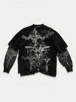 Riot Skull Cross Baroque Oversized Long Sleeve Tee